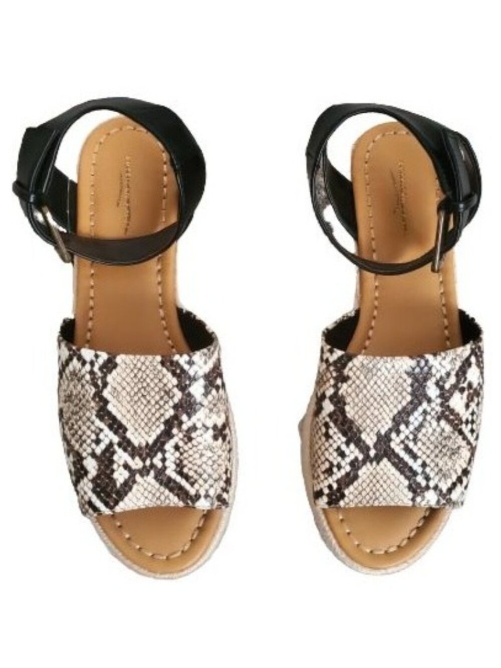 American Eagle Outfitters Snakeskin Espadrille Platform Sandals Women's 8, NWOB - Picture 6 of 12